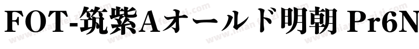 FOT-筑紫Aオールド明朝 Pr6N字体转换